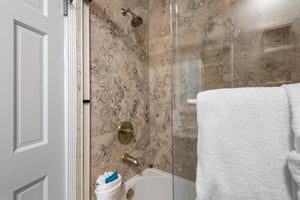 Bathroom 2 with a tub to soak after a great day in the sun