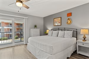 Bedroom 1 with King Bed and Balcony