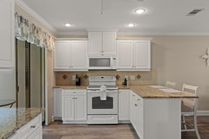 Kitchen stocked with everything you need to prepare meals