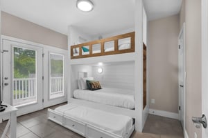 1st floor bedroom 3  Custom bunk bed with twin over twin and twin trundle