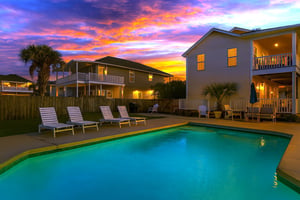 Enjoy an evening dip while surrounded by beautiful Florida sunset colors
