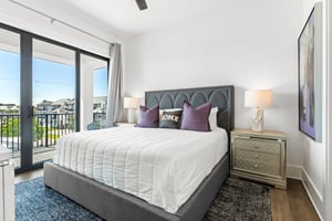 3rd floor bedroom 3 with king and balcony access