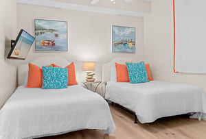 Bedroom 3 with Two Double Beds Room accommodates 4 guests.