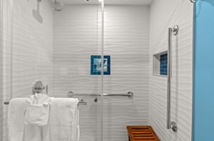 WalkIn Shower with with convenient seat