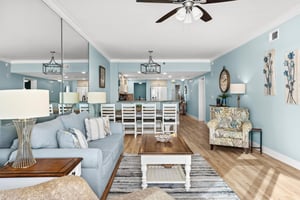 Open Living Dining and Kitchen