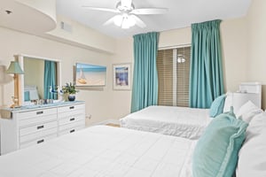 Guest Bedroom with Mounted TV