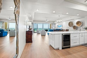 Bright openconcept living blending the main area into one spacious retreat with gulf views and coastal charm.