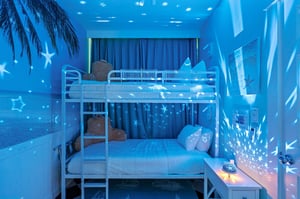 Drift off to sleep under a rotating starlit sky with soft lullaby music.