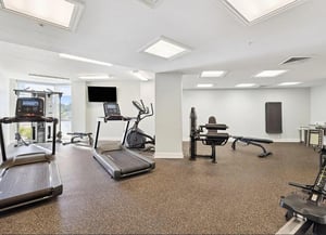 Stay active in your bright, wellequipped fitness center with cardio machines, strength training equipment, and skylights flooding the space with natural light for your energizing workout.