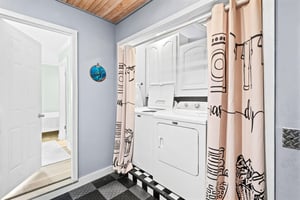 Washer and Dryer located in the Garage