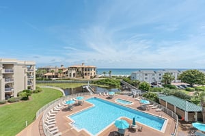 Breathtaking views of the Gulf, pool, and dunes from your large private balcony.