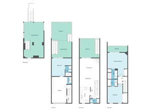 Detailed floor plan showing the layout of this vacation rental