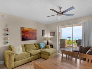 Living Area with Private Balcony and Gulf View