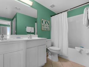 Primary Bathroom with Tub and Shower Combo