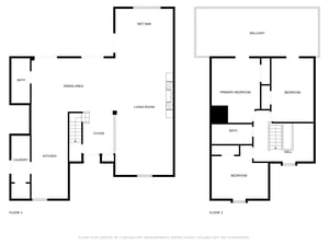 Detailed floor plan showing the layout of this vacation rental
