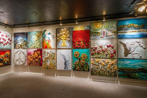 2261042 A Wall With Paintings On It