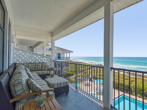 Large private balcony