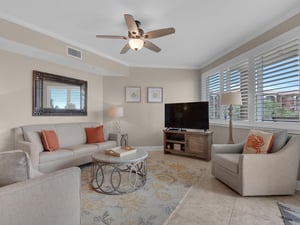 Living Area with Private Balcony