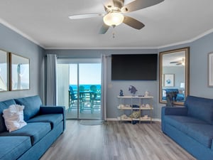 Living Area on 2nd Floor with Flat Screen TV