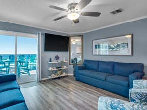 Living Area on 2nd Floor with Private Balcony