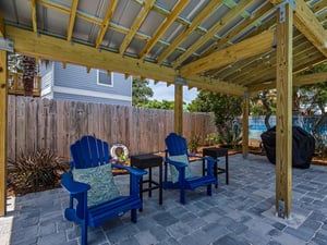 Covered Deck Area with Gas Grill