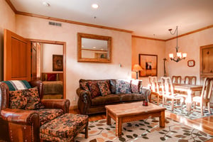 Sumptuous living and dining  Park City LodgingLift Lodge 203