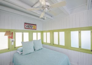 Queen bedroom in separate rear cottage