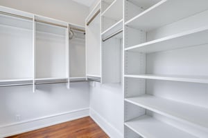 Large walkin closet with plenty of space