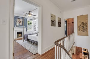 Head upstairs to find the first three guest rooms.