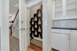 Head downstairs to find the fourth bedroom in the studio apartment.