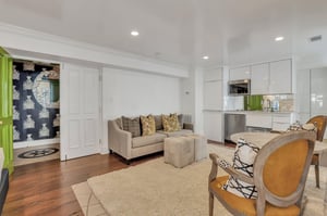With the ability to connect to the upstairs, guests staying here will still have an ample amount of privacy on the ground floor.