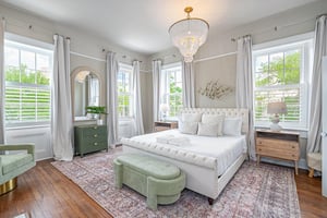 The third floor is dedicated solely to the primary suite, trunk room, luxurious ensuite bathroom and laundry room.