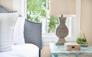 The apartment boasts gorgeous views of historic downtown.