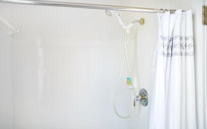 The shower is a tubshower combo, great for little ones