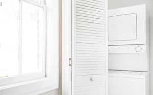 A washer and dryer can also be found in the home.
