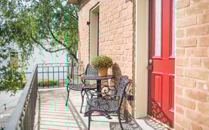 Walk out to your own private balcony.