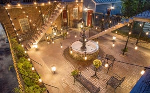 Guests are encouraged to use the shared courtyard.