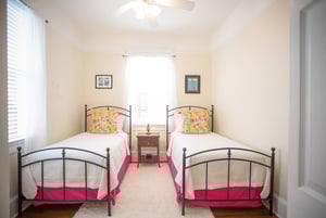 Double twin beds are great for children.