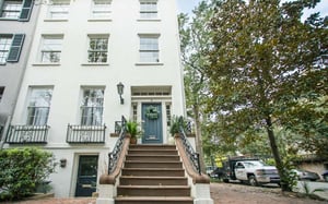 This apartment is on the second level from the main entry.