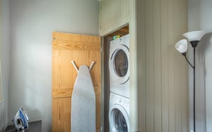 Also located in the twin bedroom, you will find a stackable washer and dryer.