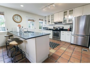 Fully equipped kitchen with modern conveniences.