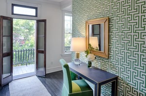 This dedicated work space is perfect for those who have to work from home.
