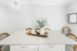 Plenty of seating for a morning cup of joe with friends, and family.