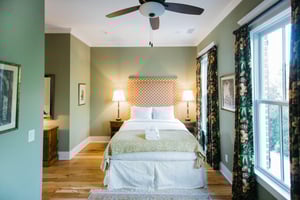 Sun blocking drapes have been installed for those who want a good nights rest.