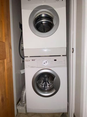 Stackable washerdryer  apartment size  in Queens bathroom
