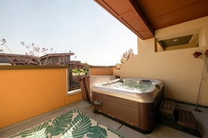 Newpark Terrace 57Hot tub adjacent to Master Bedroom