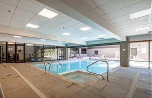 Unwind in the shared indooroutdoor pool and hot tub both offsite at Lodge at Mountain Village — the perfect way to relax after a day on the slopes at Park City Resort.