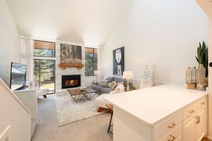 Vaulted ceilings, a crackling fireplace, and lush treelined views create an atmosphere of pure mountain serenity at Park Avenue 299. This is Park City lodging at its most peaceful and inviting.
