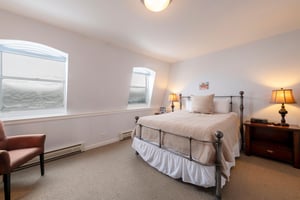 Simple, bright, and beautifully comfortable — this cozy bedroom at Resort Plaza 5007 is the perfect place to unwind after a day on the mountain, making this Park City condo rental a true home away fro