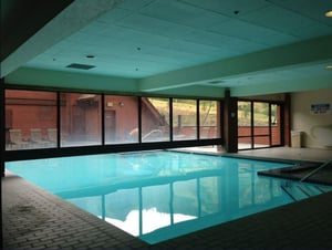 Take a refreshing dip in the resorts indoor pool at Resort Plaza 5022 — one of the many perks that make this Park City condo rental a top choice for Park City lodging.